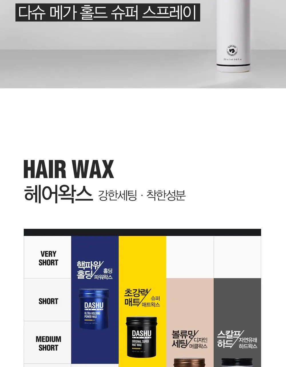 [변우석 Pick]다슈 포맨 프리미엄 와일드 디자인 머클 왁스 더블 기획 (100ml+100ml) 상세페이지 20